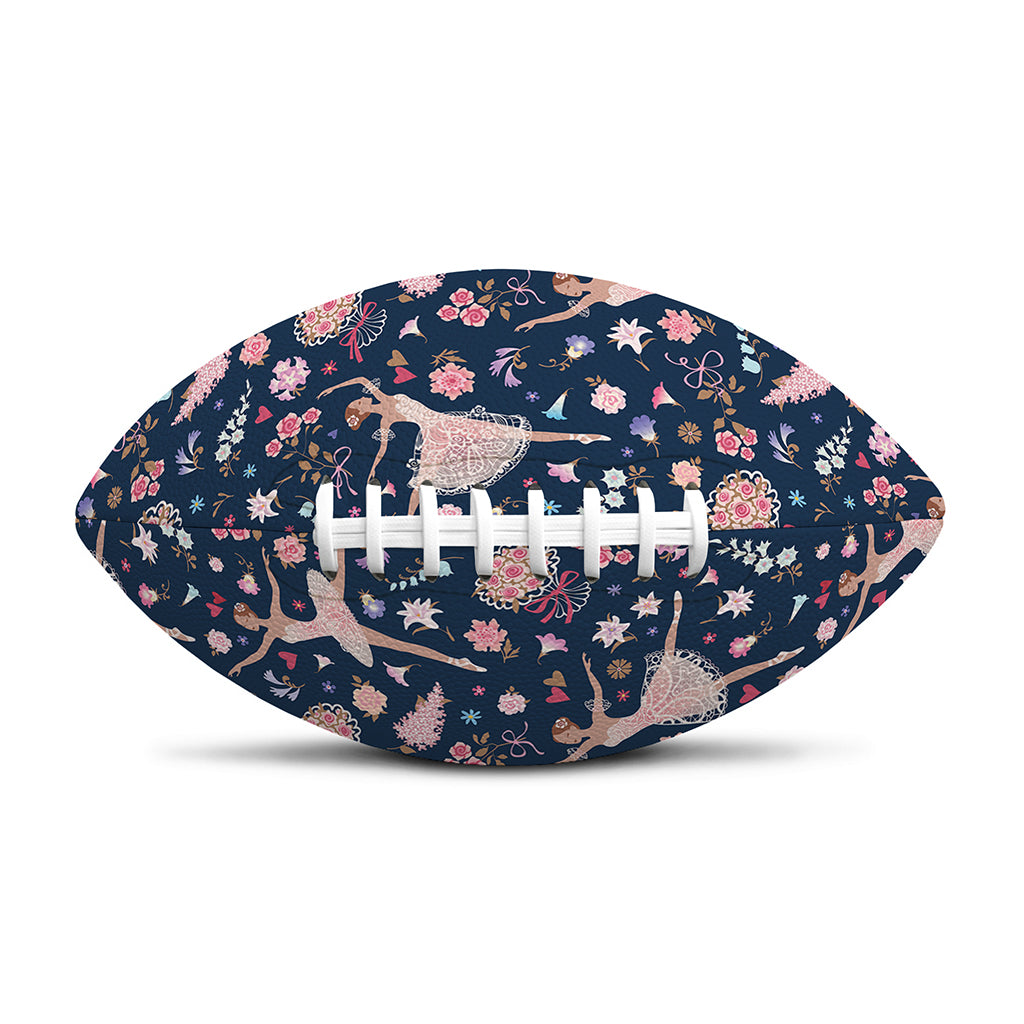 Floral Ballet Pattern Print Rugby Ball