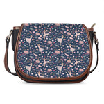 Floral Ballet Pattern Print Saddle Bag