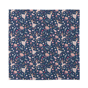 Floral Ballet Pattern Print Silk Bandana