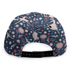 Floral Ballet Pattern Print Snapback Cap