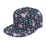 Floral Ballet Pattern Print Snapback Cap