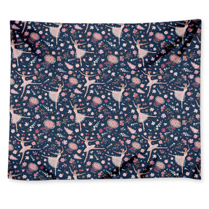 Floral Ballet Pattern Print Tapestry
