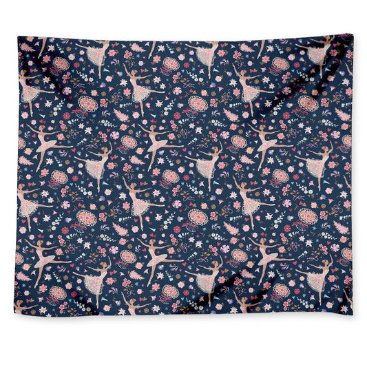 Floral Ballet Pattern Print Tapestry