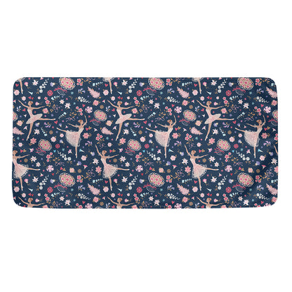 Floral Ballet Pattern Print Towel