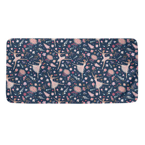 Floral Ballet Pattern Print Towel