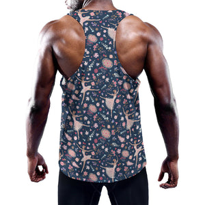 Floral Ballet Pattern Print Training Tank Top