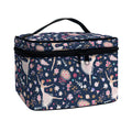 Floral Ballet Pattern Print Travel Makeup Bag