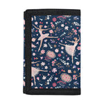 Floral Ballet Pattern Print Trifold Wallet