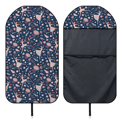Floral Ballet Pattern Print Waterproof Car Seat Cover