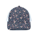 Floral Ballet Pattern Print White Mesh Trucker Hat