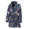 Floral Ballet Pattern Print Women's Bathrobe