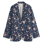 Floral Ballet Pattern Print Women's Blazer