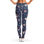 Floral Ballet Pattern Print Women's Leggings