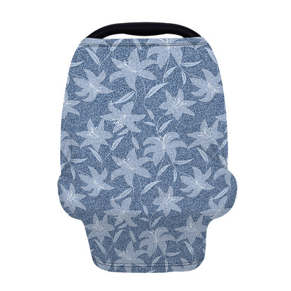 Floral Denim Jeans Pattern Print Baby Seat Cover