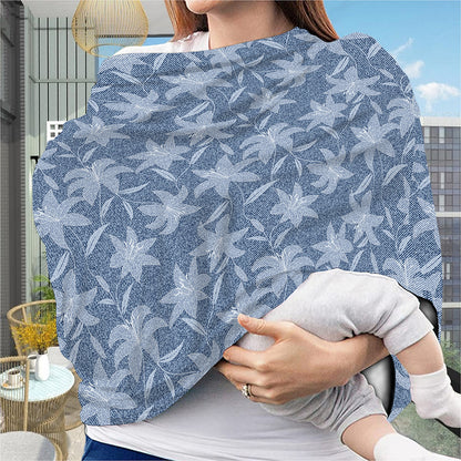 Floral Denim Jeans Pattern Print Baby Seat Cover
