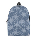 Floral Denim Jeans Pattern Print Backpack