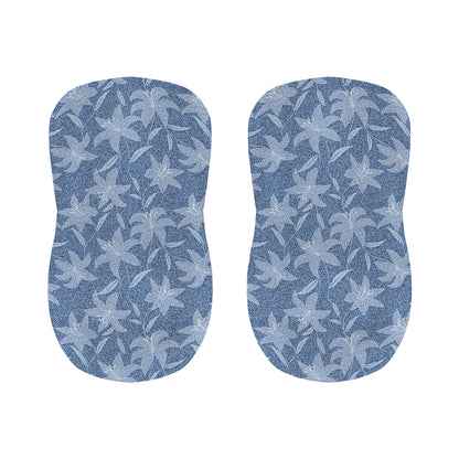 Floral Denim Jeans Pattern Print Bar Stool Covers