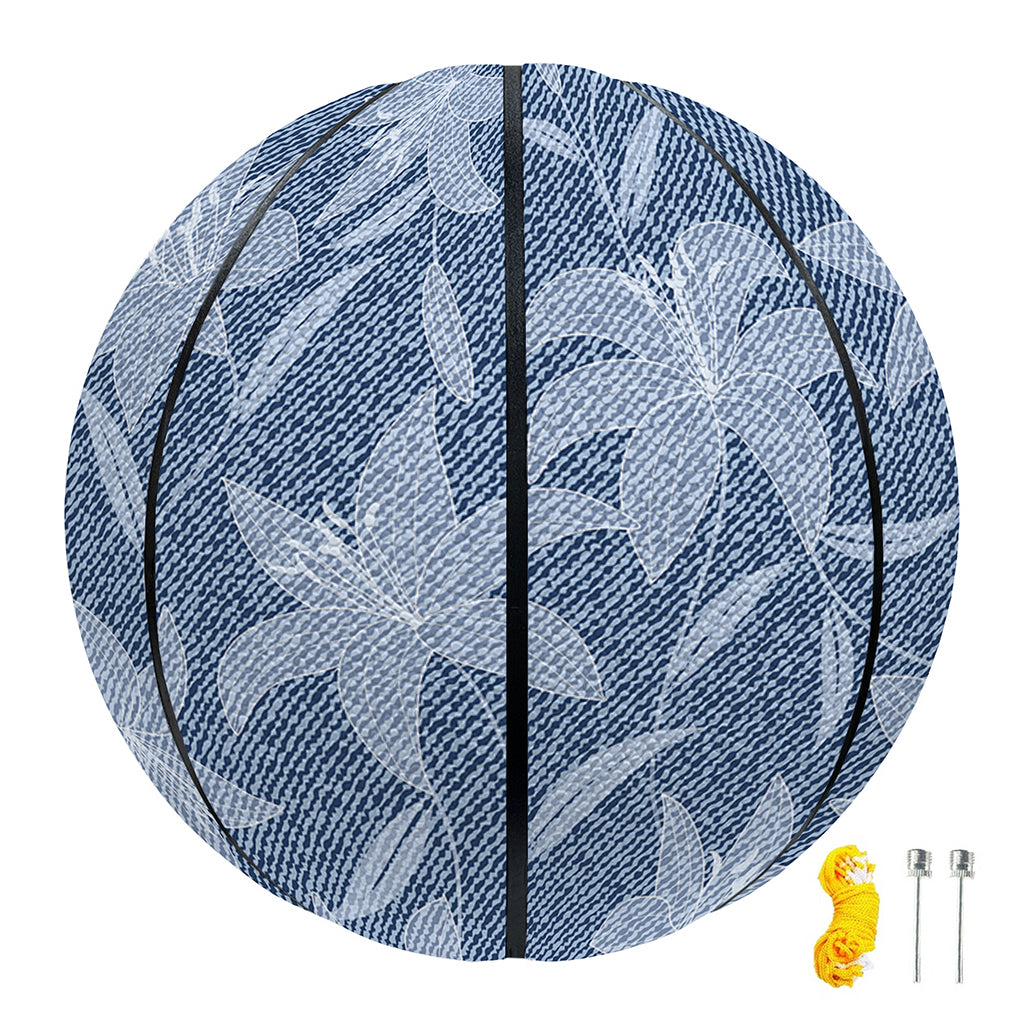 Floral Denim Jeans Pattern Print Basketball