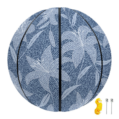 Floral Denim Jeans Pattern Print Basketball