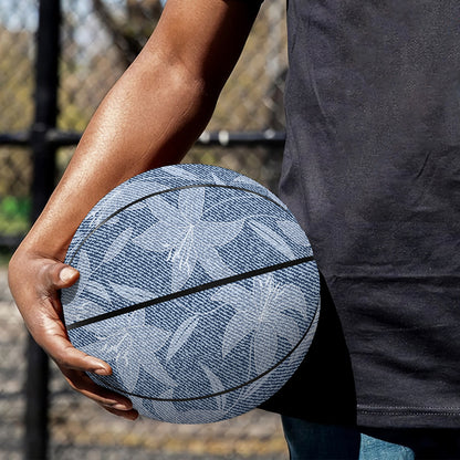 Floral Denim Jeans Pattern Print Basketball