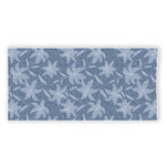 Floral Denim Jeans Pattern Print Beach Towel