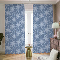 Floral Denim Jeans Pattern Print Dimout Pencil Pleat Curtains