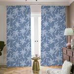 Floral Denim Jeans Pattern Print Blackout Pencil Pleat Curtains