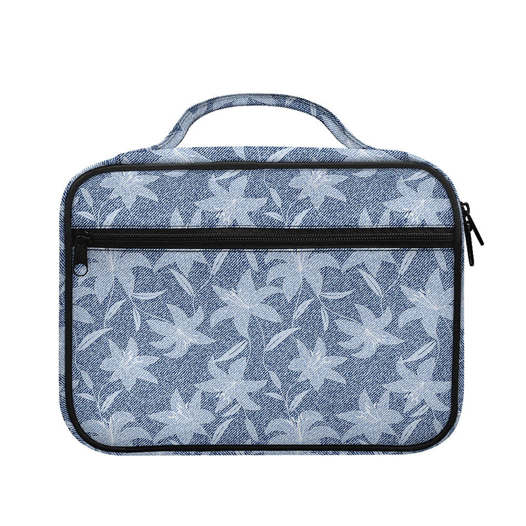 Floral Denim Jeans Pattern Print Briefcase Bible Bag