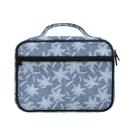 Floral Denim Jeans Pattern Print Briefcase Bible Bag