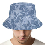 Floral Denim Jeans Pattern Print Bucket Hat