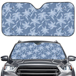 Floral Denim Jeans Pattern Print Car Windshield Sun Shade