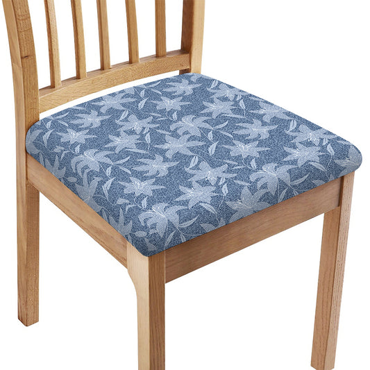 Floral Denim Jeans Pattern Print Chair Cushion Cover