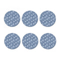 Floral Denim Jeans Pattern Print Coaster Set