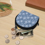 Floral Denim Jeans Pattern Print Coin Purse