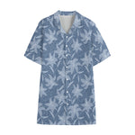 Floral Denim Jeans Pattern Print Cotton Hawaiian Shirt