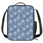 Floral Denim Jeans Pattern Print Crossbody Lunch Bag