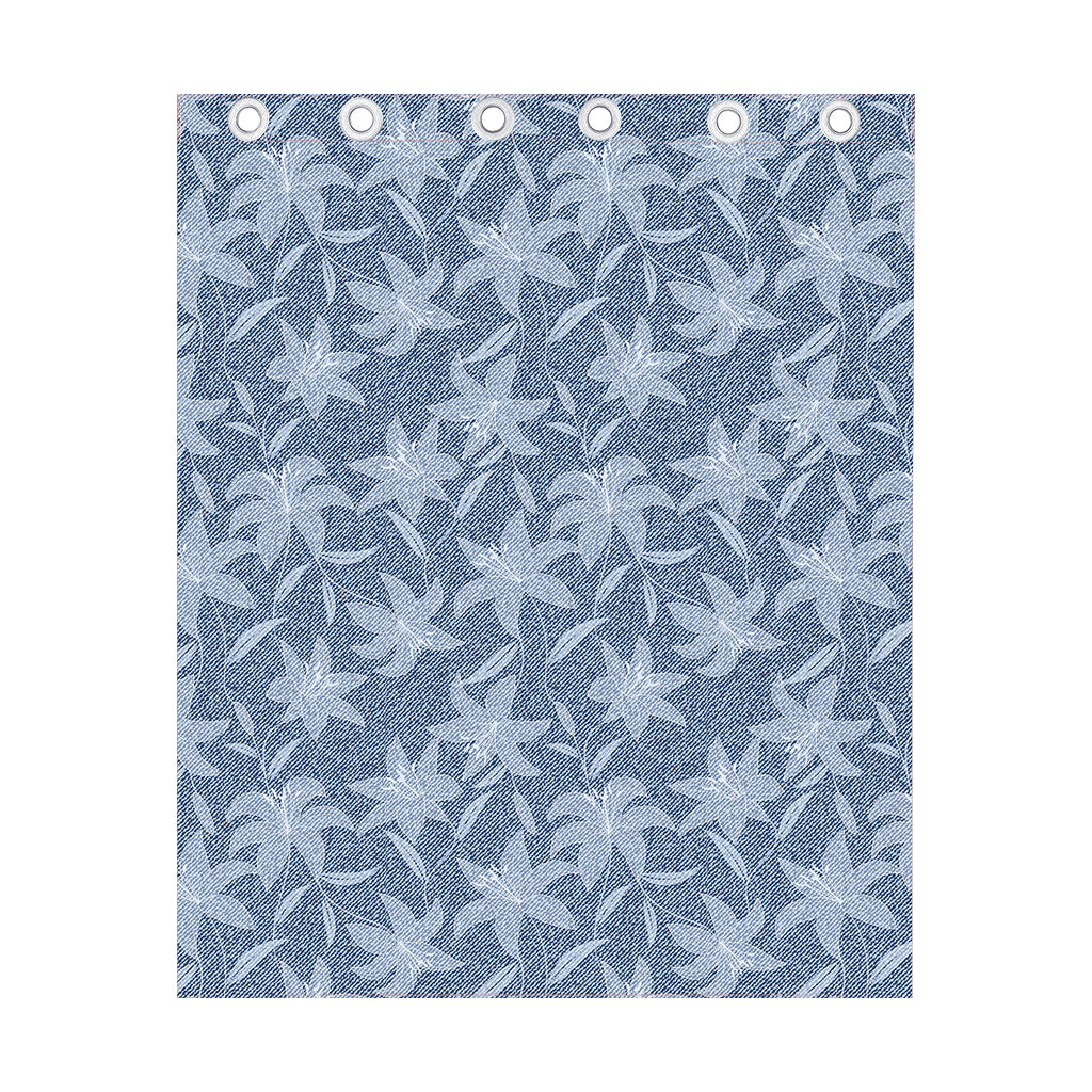 Floral Denim Jeans Pattern Print Curtain