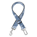 Floral Denim Jeans Pattern Print Dog Seat Belt