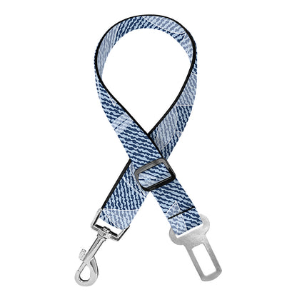 Floral Denim Jeans Pattern Print Dog Seat Belt