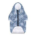 Floral Denim Jeans Pattern Print Dog Zip Up Hoodie