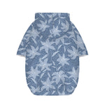 Floral Denim Jeans Pattern Print Dog Zip Up Hoodie