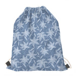 Floral Denim Jeans Pattern Print Drawstring Bag