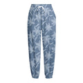 Floral Denim Jeans Pattern Print Fleece Lined Knit Pants