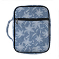 Floral Denim Jeans Pattern Print Front Pocket Bible Bag