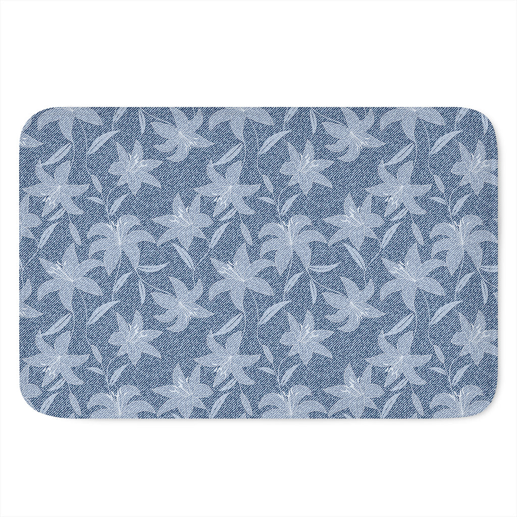 Floral Denim Jeans Pattern Print Indoor Door Mat