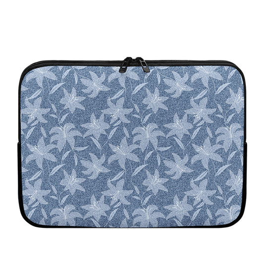 Floral Denim Jeans Pattern Print Laptop Sleeve