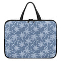 Floral Denim Jeans Pattern Print Laptop Sleeve With Handle