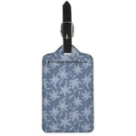 Floral Denim Jeans Pattern Print Luggage Tag