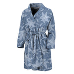 Floral Denim Jeans Pattern Print Men's Bathrobe