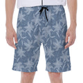 Floral Denim Jeans Pattern Print Men's Beach Shorts